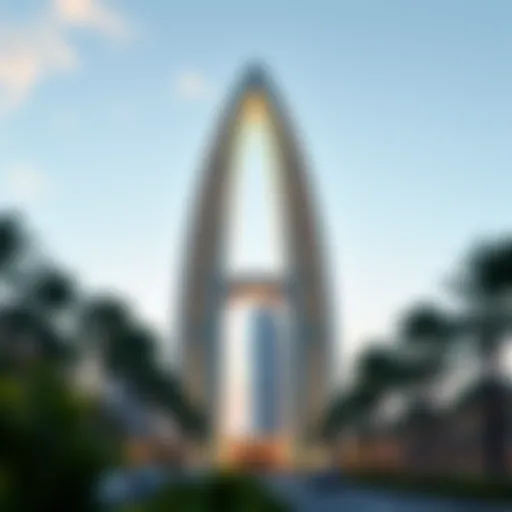 Architectural design of Dubai Arch Tower