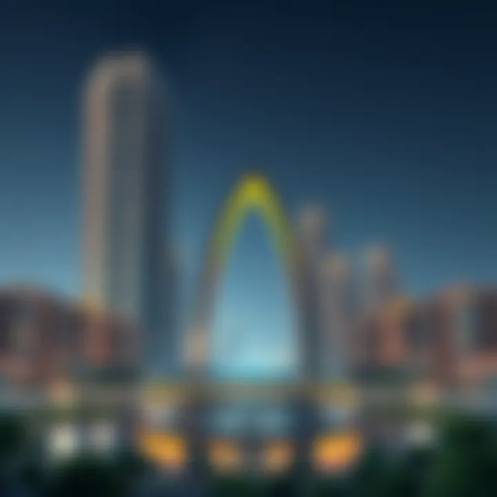 Development Area Surrounding Dubai Arch Tower Development area surrounding Dubai Arch Tower