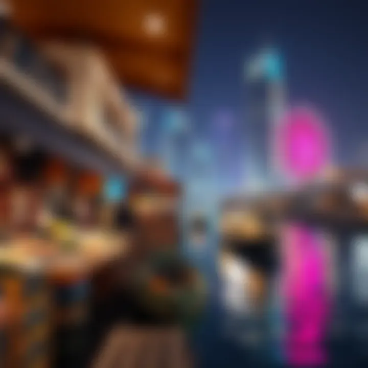 Vibrant market scene near Dubai Creek