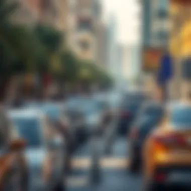 Busy Street on Free Parking Day A bustling street filled with parked cars on Free Parking Day