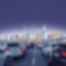 A panoramic view of Dubai's skyline during Free Parking Day