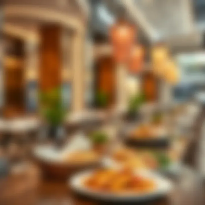 Culinary Delights at Dubai Mall Gourmet dining scene at Dubai Mall featuring a variety of cuisines