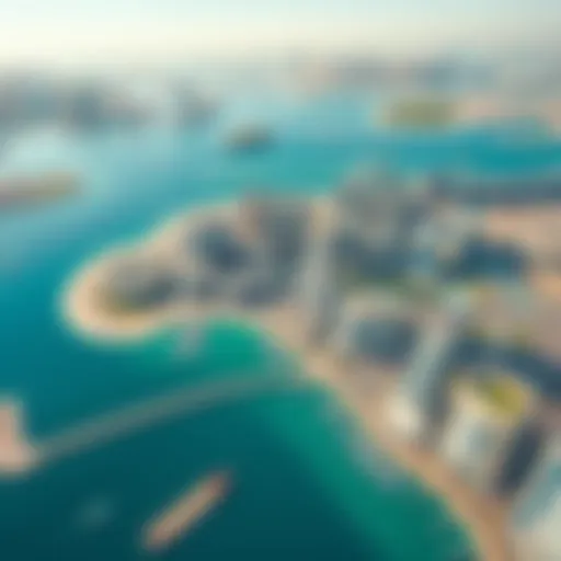 Aerial view of Dubai South Bay showcasing its urban landscape