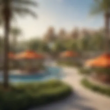 Leisure Activities in Dubai Parks Visitors enjoying leisure activities in a vibrant park