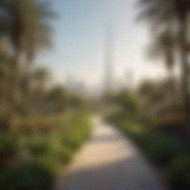 Lush Parklands of Dubai A stunning view of Dubai's lush parklands