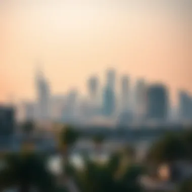 Luxurious skyline view of ادريس بوليفارد showcasing modern architecture