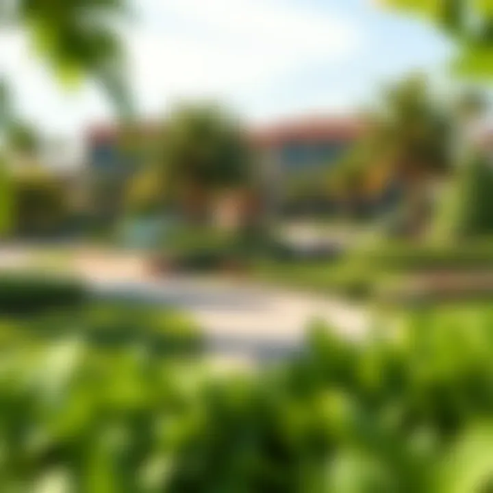 Stunning park in ادريس بوليفارد with lush greenery and modern amenities