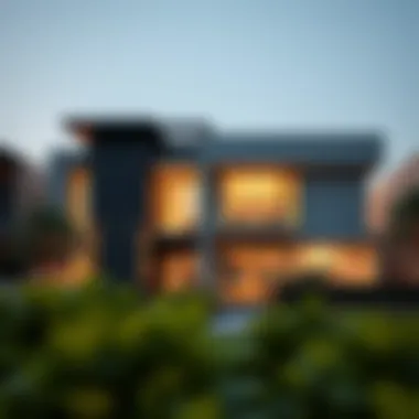 Stunning exterior view of Emaar Villas showcasing modern architecture