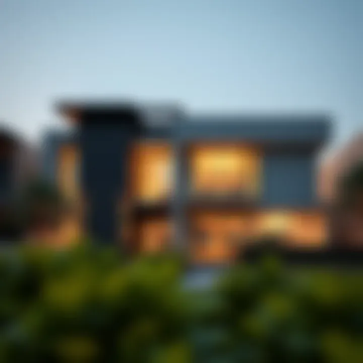 Stunning exterior view of Emaar Villas showcasing modern architecture