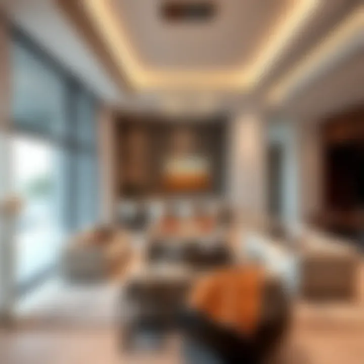 Luxurious interior of a villa with high-end furnishings