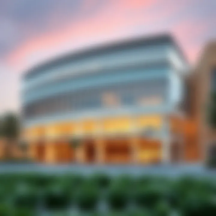 Emirates Clinic Business Bay Exterior Exterior view of Emirates Clinic Business Bay showcasing modern architecture