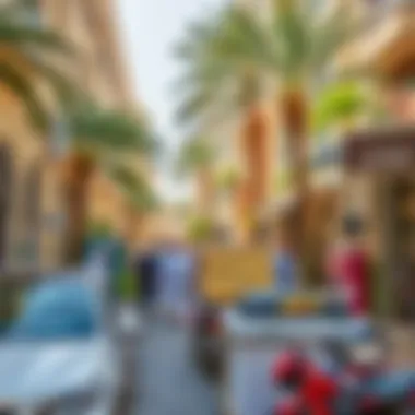 Vibrant Life in Al Quoz 4 View of Al Quoz 4 showcasing vibrant street life