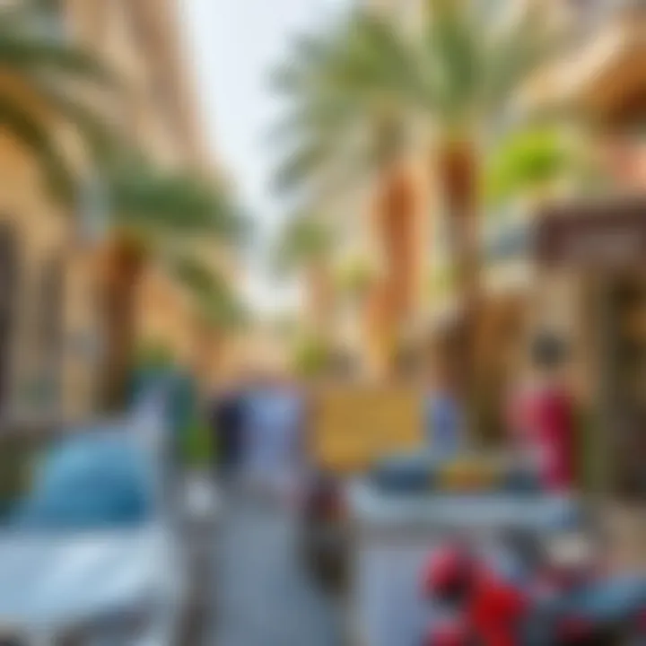 Vibrant Life in Al Quoz 4 View of Al Quoz 4 showcasing vibrant street life