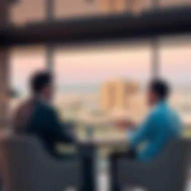 Investment Potential in Dubai Hills Investors discussing property opportunities in Dubai Hills