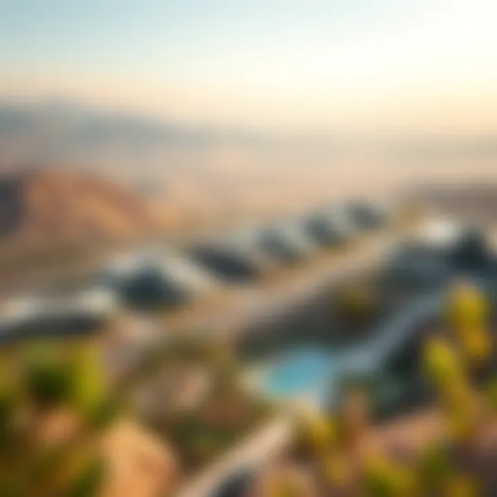 Breathtaking Dubai Hills Landscape Stunning landscape view of Dubai Hills showcasing modern architecture