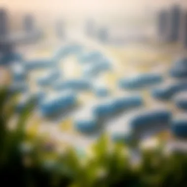 Sustainable Urban Development Initiatives An aerial view of a sustainable urban development in the UAE