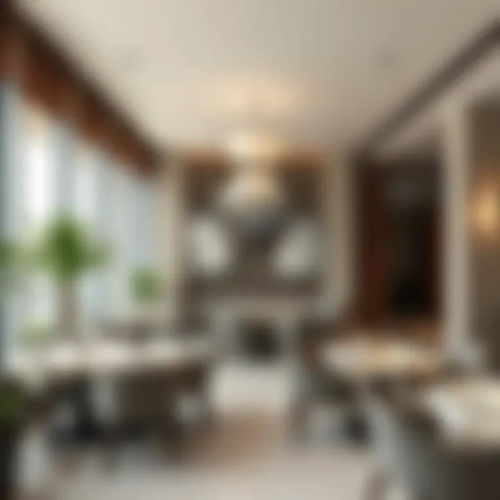 Culinary Delights: Dining in Tecom Hotels Dining area in a Tecom hotel offering diverse cuisine