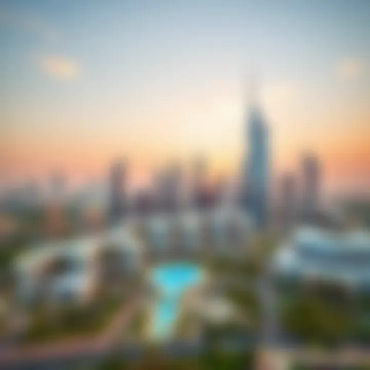 Tecom Skyline: A Blend of Modern Architecture Stunning view of Tecom skyline featuring modern hotels