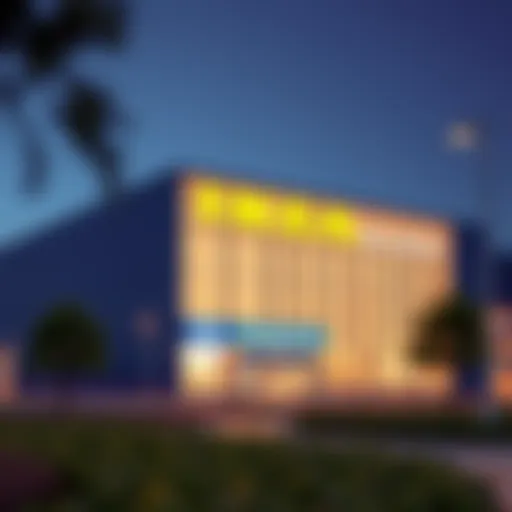 Exterior view of IKEA Jebel Ali showcasing modern architecture