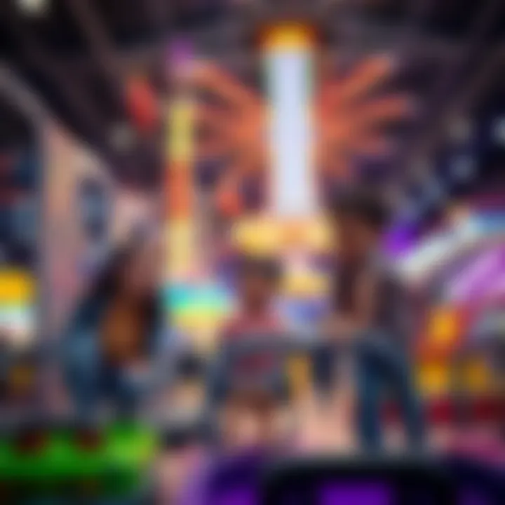 Exciting Indoor Amusement Center Family enjoying a day at an indoor amusement center