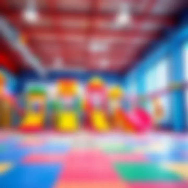 Vibrant Indoor Playground Colorful indoor playground filled with fun equipment