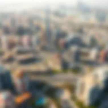 Aerial view of Dubai's skyline highlighting diverse neighborhoods