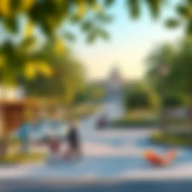 Community Vibe in جبل علي هيلز The vibrant community scene in جبل علي هيلز featuring parks and recreational areas