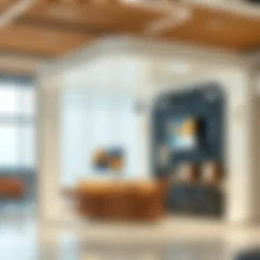 Interior design of a modern kiosk