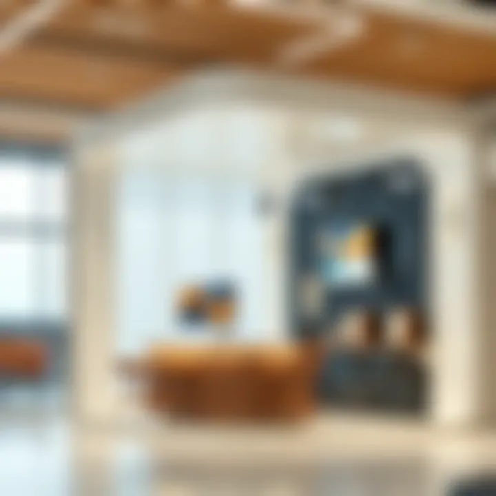 Interior design of a modern kiosk