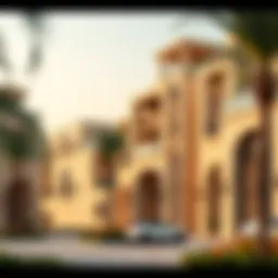 Stunning view of the residential architecture in Lama'a Madinat Jumeirah