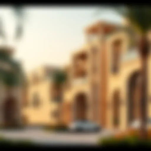 Stunning view of the residential architecture in Lama'a Madinat Jumeirah