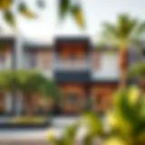 Exterior view of Lavender Hotel Al Nahda showcasing its modern architecture.