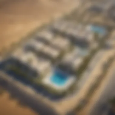 Aerial Perspective of Al Furjan Villas Aerial view showcasing the strategic layout of Al Furjan Villas