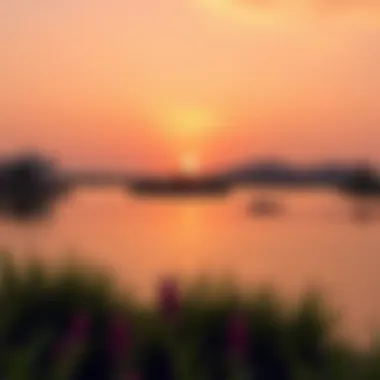 Sunset at Love Lake Qudra Stunning sunset over Love Lake Qudra, highlighting its ecological significance in the UAE