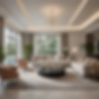 Sophisticated Interior of a High-End Rental Elegant living space in a luxury rental