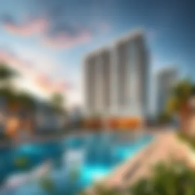 Architectural design of Marina Gate Towers showcasing modern aesthetics