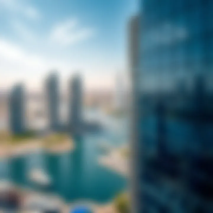 Scenic views from Marina Gate Towers overlooking Dubai waterfront