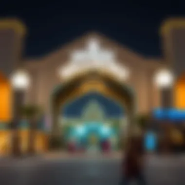 Illuminated Entrance of Meadows Souk at Night Exterior view highlighting the entrance of Meadows Souk illuminated at night