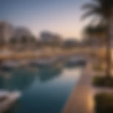 Mina Rashid's Marina: Hub of Leisure and Luxury Vibrant marina area of Mina Rashid with yachts and leisure activities