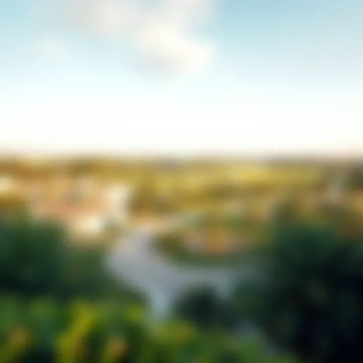 A panoramic view of Mirdif's lush parks and open spaces