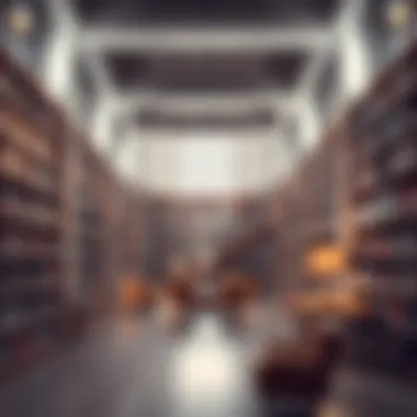 Interior of the library featuring spacious reading areas and shelves of books