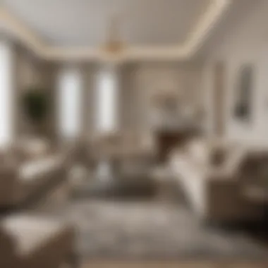 Chic Living Room in Bur Dubai Modern living room of a 1 BHK apartment in Bur Dubai showcasing contemporary decor