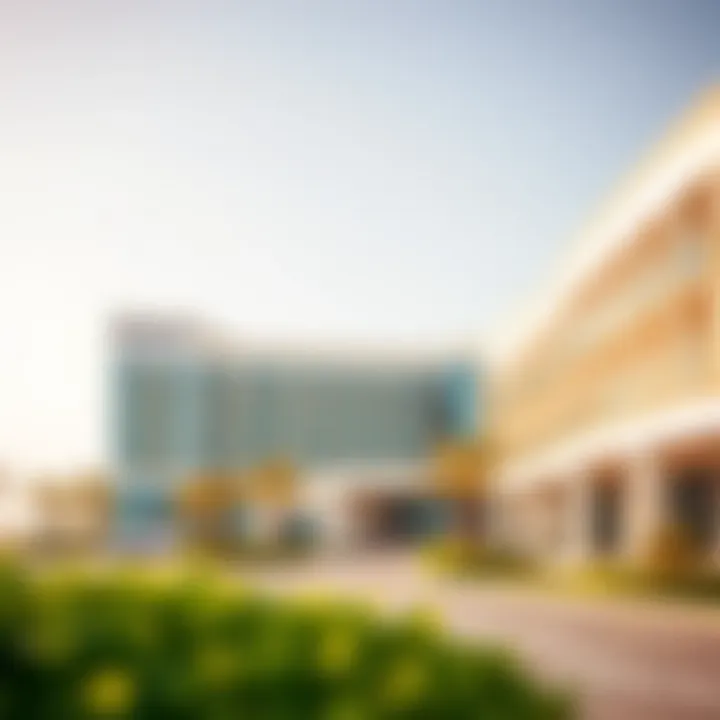 Architectural marvel of Mövenpick Hotel showcasing modern design