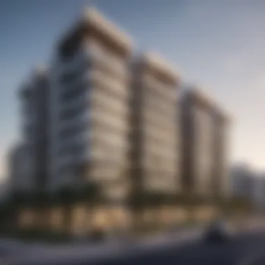 Modern Residential Buildings in Muwaileh Modern residential buildings illustrating real estate options in Muwaileh.