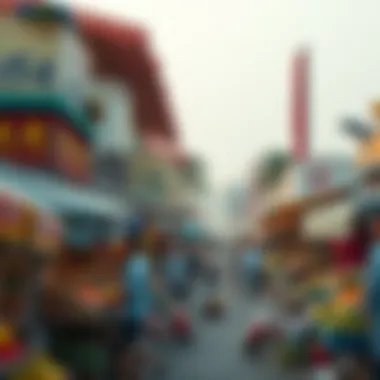 A vibrant market scene showcasing the rich culture of Dubai