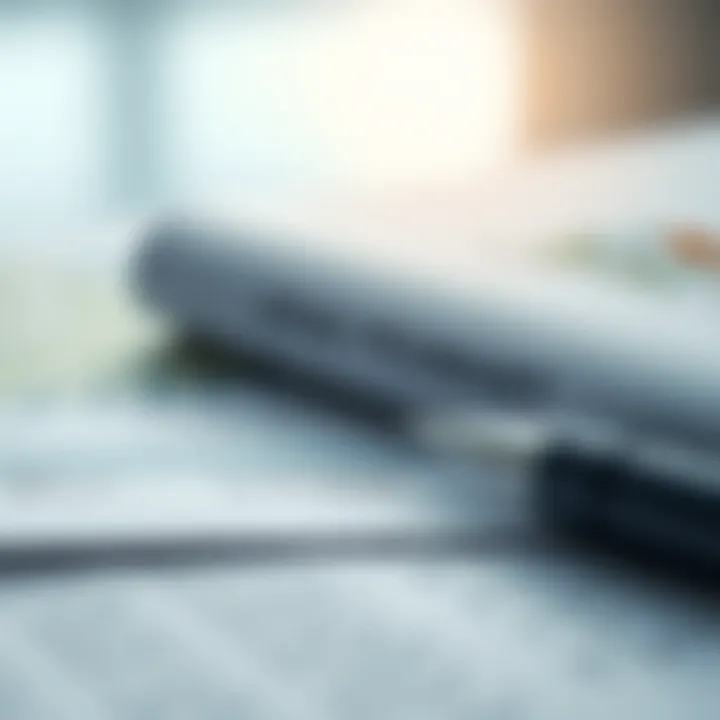 A close-up view of legal documents related to property investment