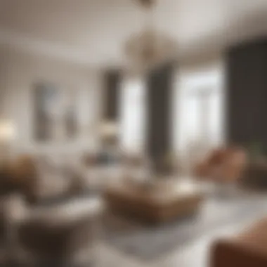 Stylish Living Room Design Modern living room in a one-bedroom apartment in Al Qusais