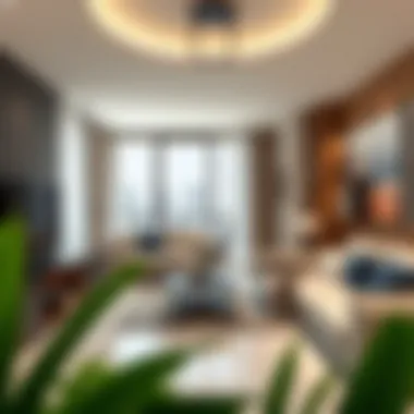 Modern one BHK apartment interior in Al Nahda