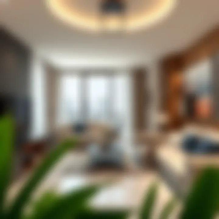 Modern one BHK apartment interior in Al Nahda