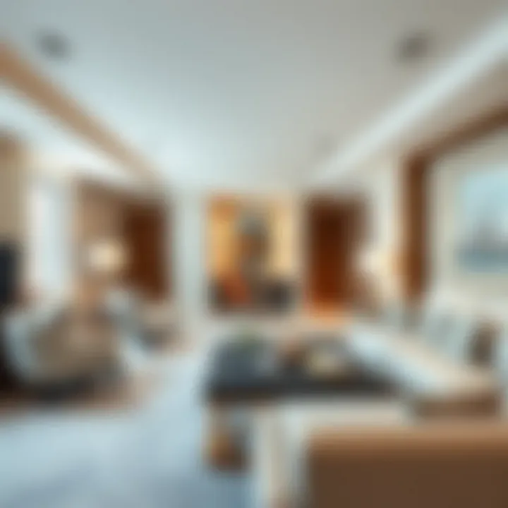 Luxurious suite interior at فندق النخلة دبي highlighting upscale amenities